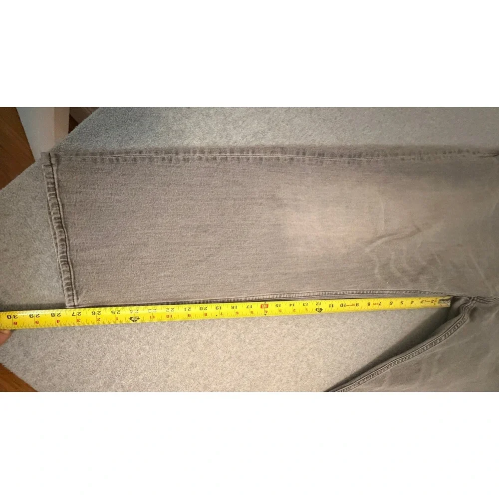 Calvin Klein Jeans Mens 38x30 Gray Straight Leg Denim Pants Faded Wash